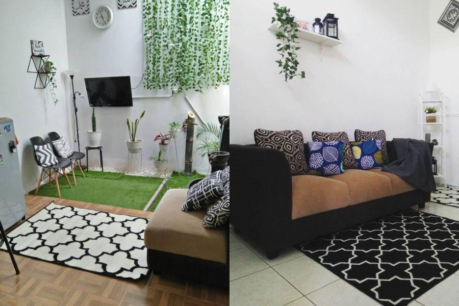 Ide Desain Hunian Bertipe 60 dengan Ruang Keluarga Berkonsep Taman