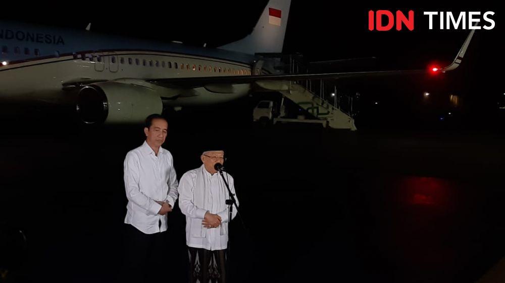Begini Isi Pidato Lengkap Ma'ruf Amin Saat Dampingi Jokowi di Halim
