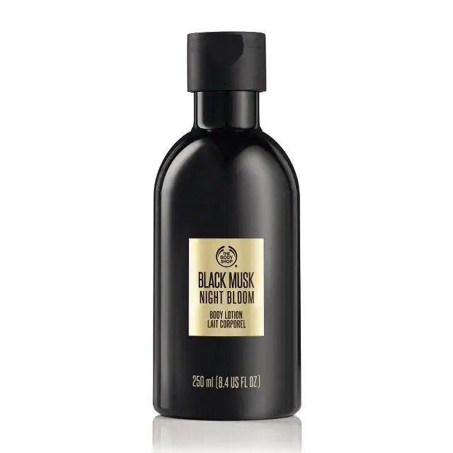 Black musk body lotion (thebodyshop.com)
