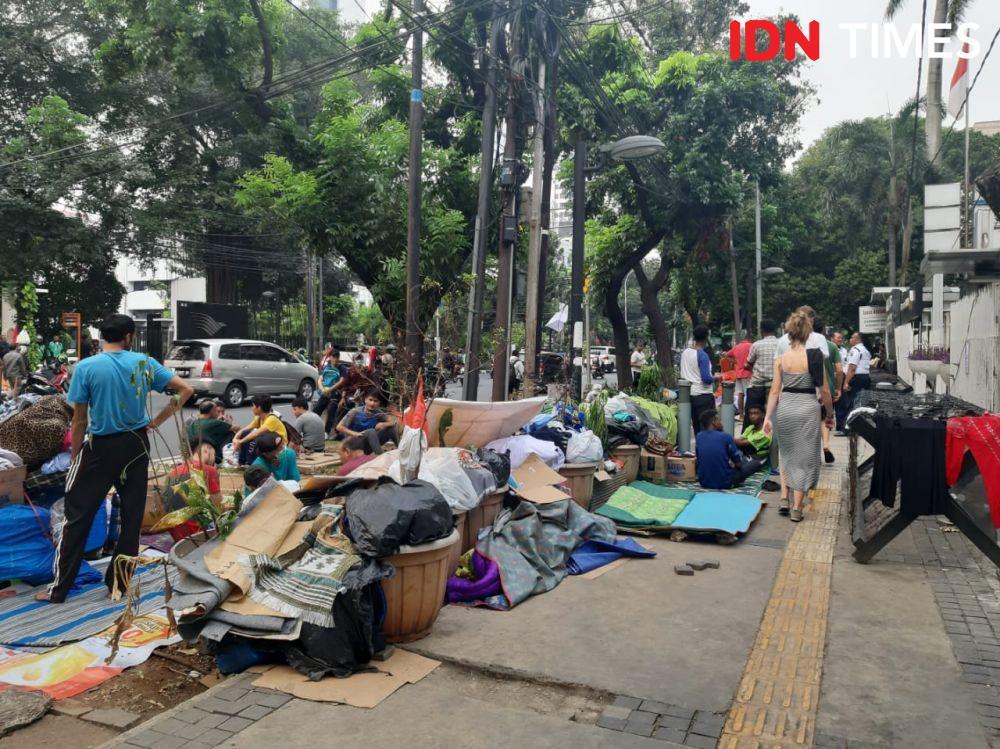FOTO: Para Pencari Suaka dari Negara Konflik Terlantar di Kebon Sirih