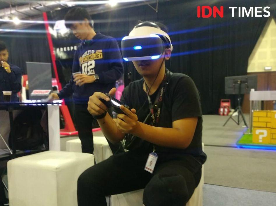 Pengunjung BEKRAF Game Prime 2019 Antusias Nyobain Berbagai Gim VR!