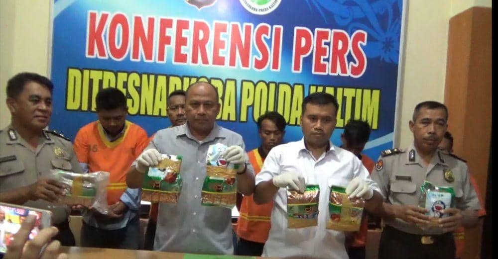 Ditreskoba Polda Kaltim Amankan 6 Kg Sabu-sabu