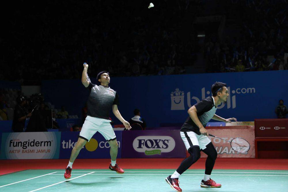 Hendra Setiawan/Mohammad Ahsan di Indonesia Open 2019 (IDN Times/PBSI)