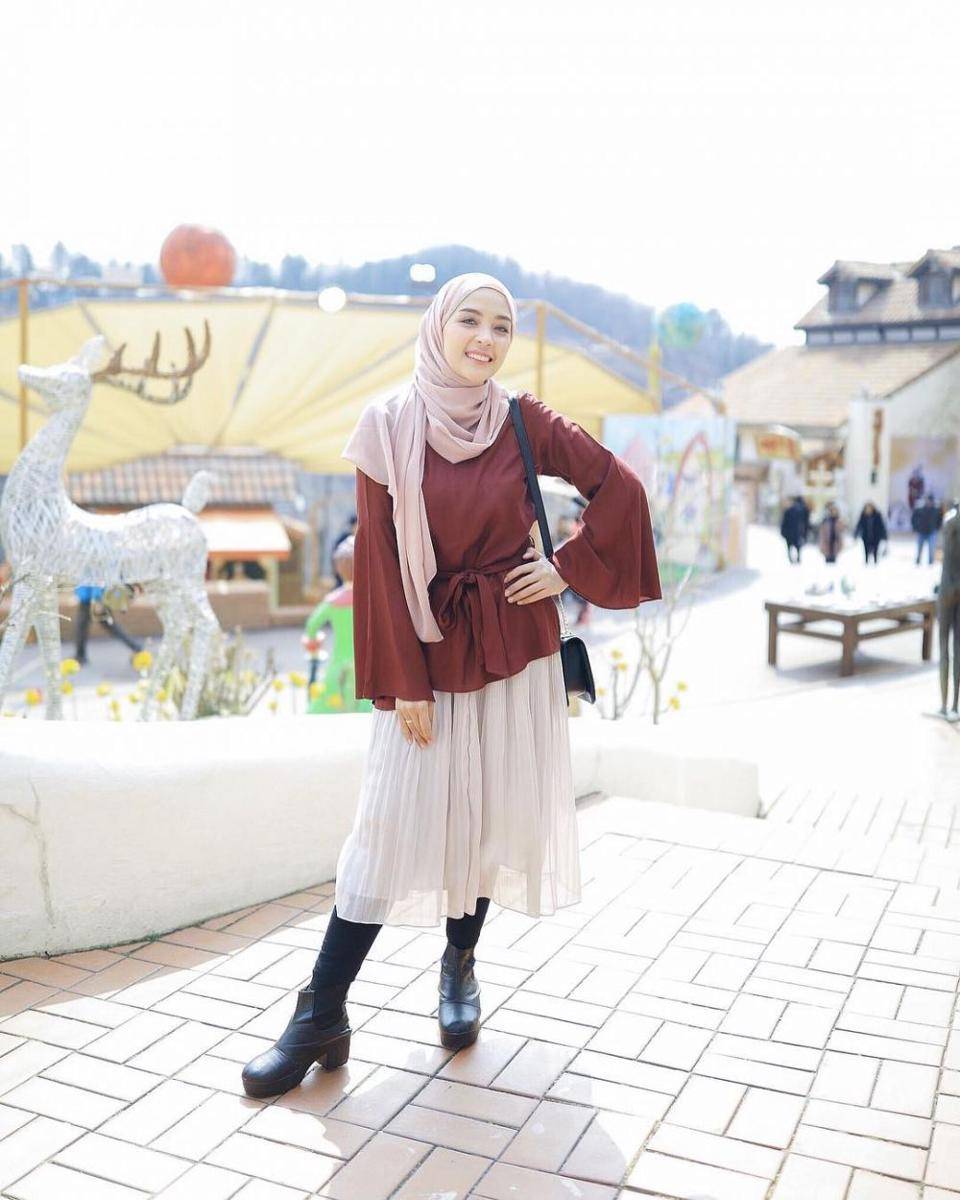 OOTD Hijab dengan Rok Tutu (instagram/hamidahrachmayanti)