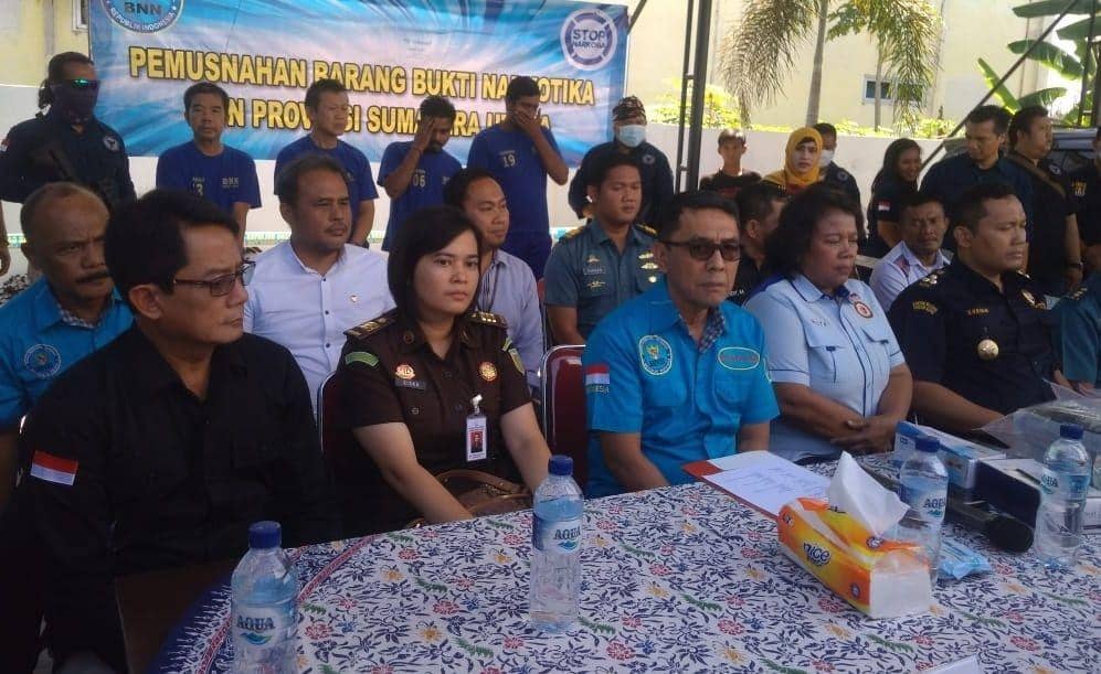 BNN Sumut Musnahkan 6 Kg Sabu-sabu Tangkapan dari Warga Malaysia