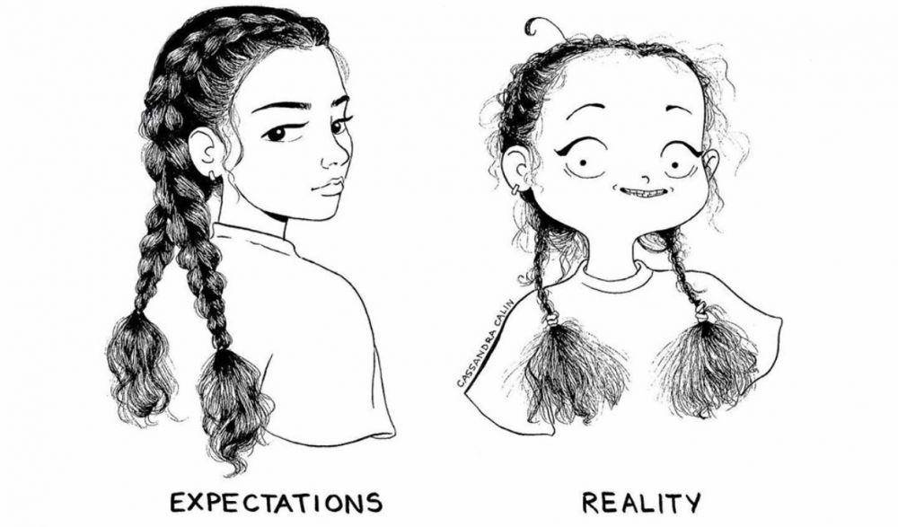10 Potret Ilustrasi Ekspektasi vs Realita Para Cewek Saat Berdandan