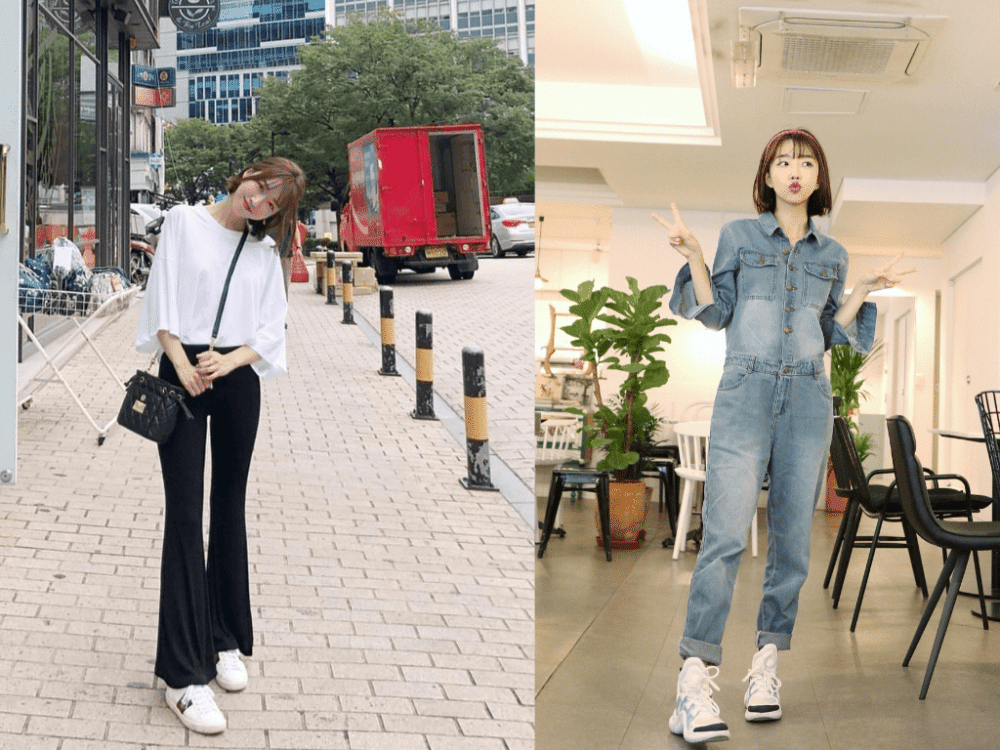 9 Gaya OOTD Sepatu Putih ala Sunny Dahye yang Keren Abis