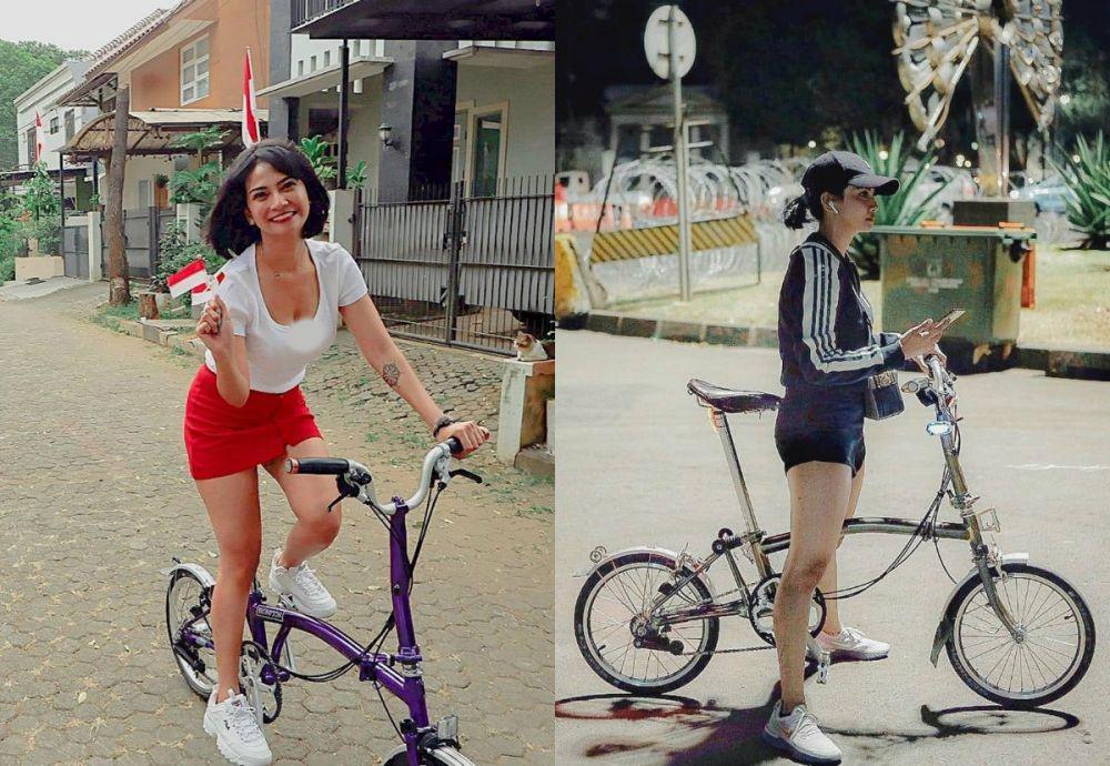 Hobi Bersepeda & Olahraga, 10 Potret Bugar Vanessa Angel yang Memesona