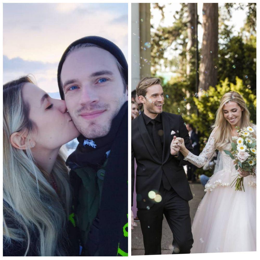 Telah Menikah, 10 Potret Perjalanan Cinta YouTuber PewDiePie & Marzia