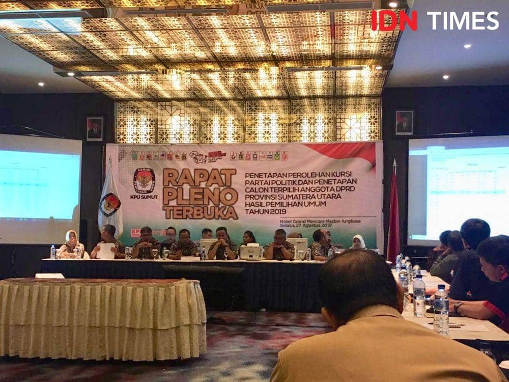 KPU Tetapkan Nama 100 Anggota DPRD Sumut, Perindo Cuma Dapat 1 Kursi