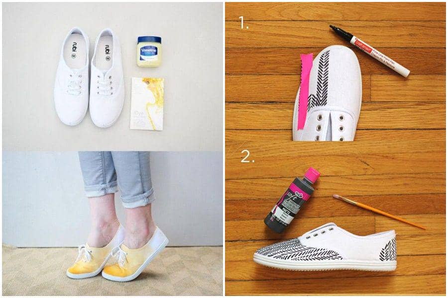 7 DIY Sepatu Putih, Bikinnya Gampang Banget, kok!