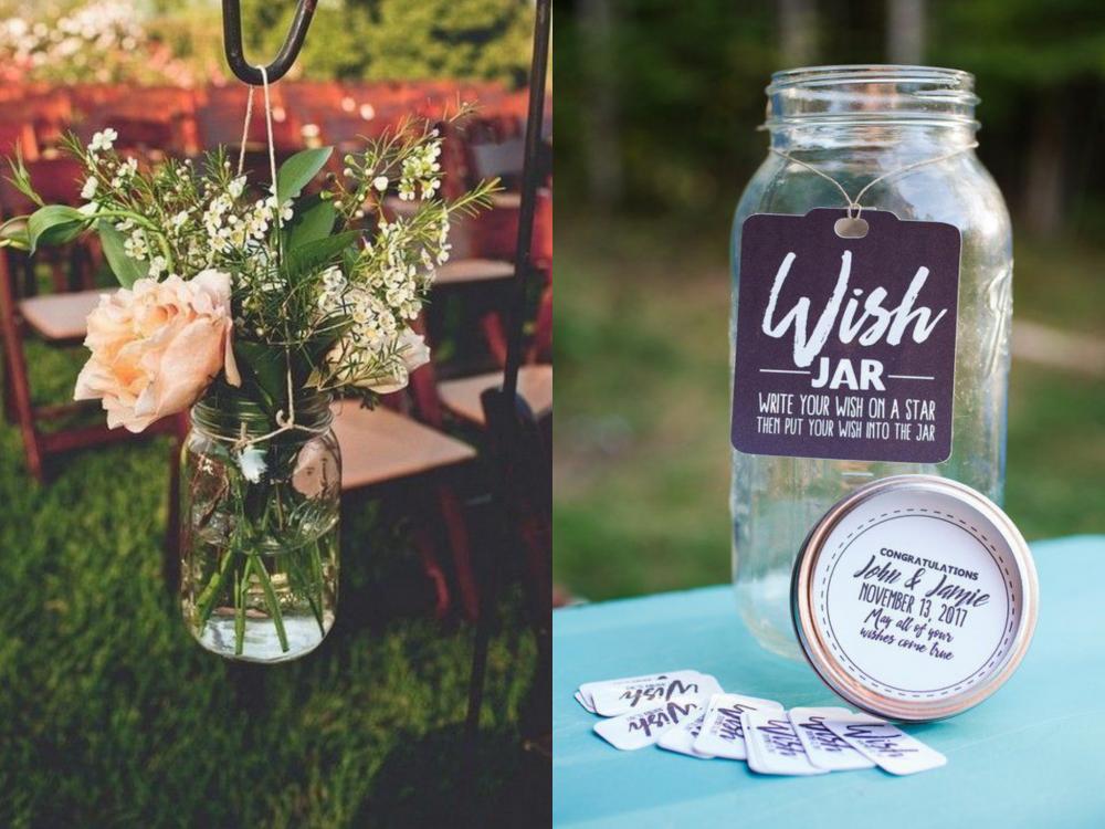 7 DIY Dekorasi Nikah dari Mason Jar, ala Tumblr Banget!