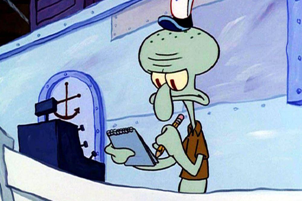 ilustrasi stiker WA Squidward (dok. geodomehome.org)