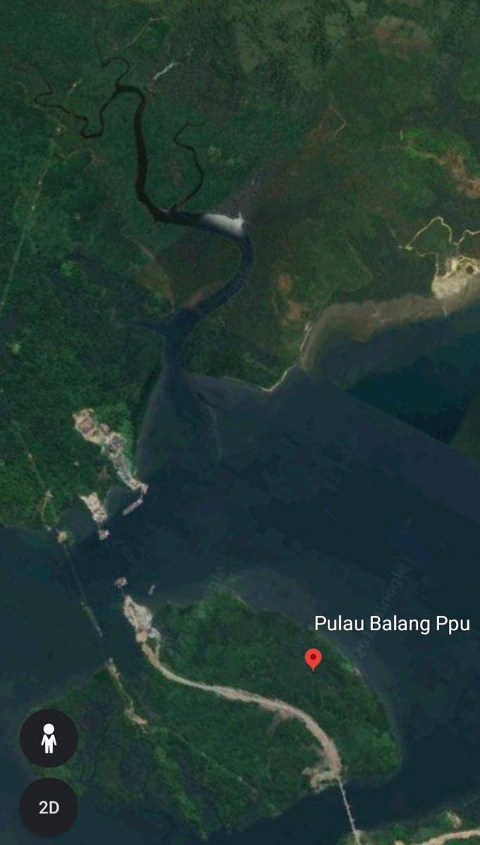 ilustrasi Jembatan Pulau Balang via googleearth