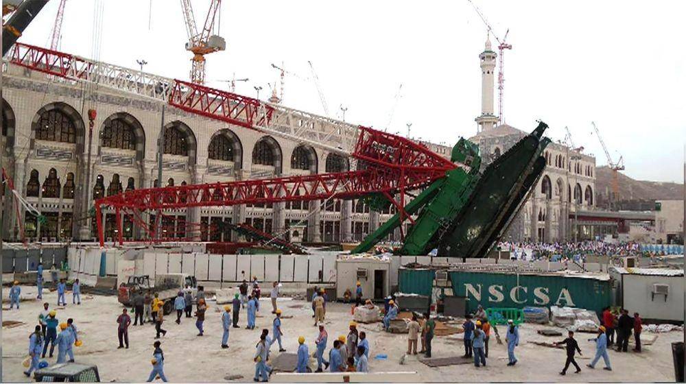 (Peristiwa jatuhnya crane pada tahun 2015) Dokumentasi KBRI di Saudi