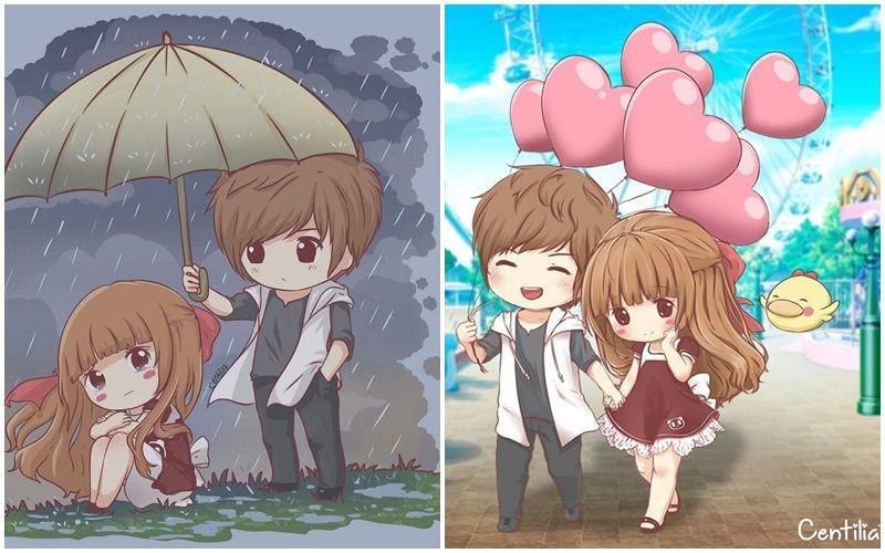 12 Ilustrasi Manis dan Lucunya Punya Cewek Manja, Serba Ingin Berdua