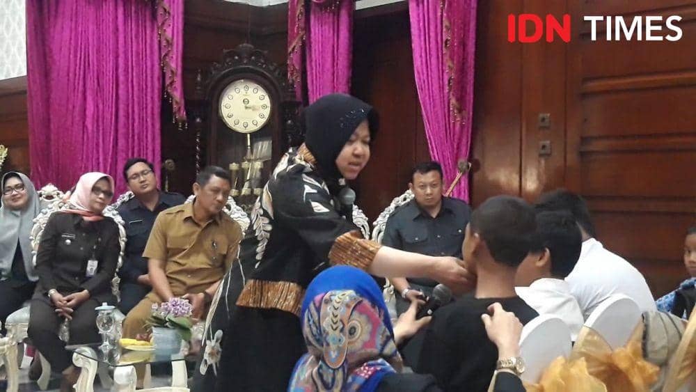 Risma "Marahi" Anak-anak yang Terjaring Razia Satpol PP