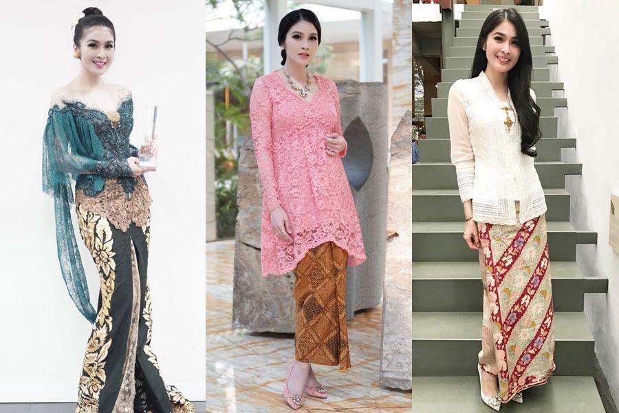 7 Inspirasi Tampilan Kebaya ala Sandra Dewi, Simple dan Berkelas!