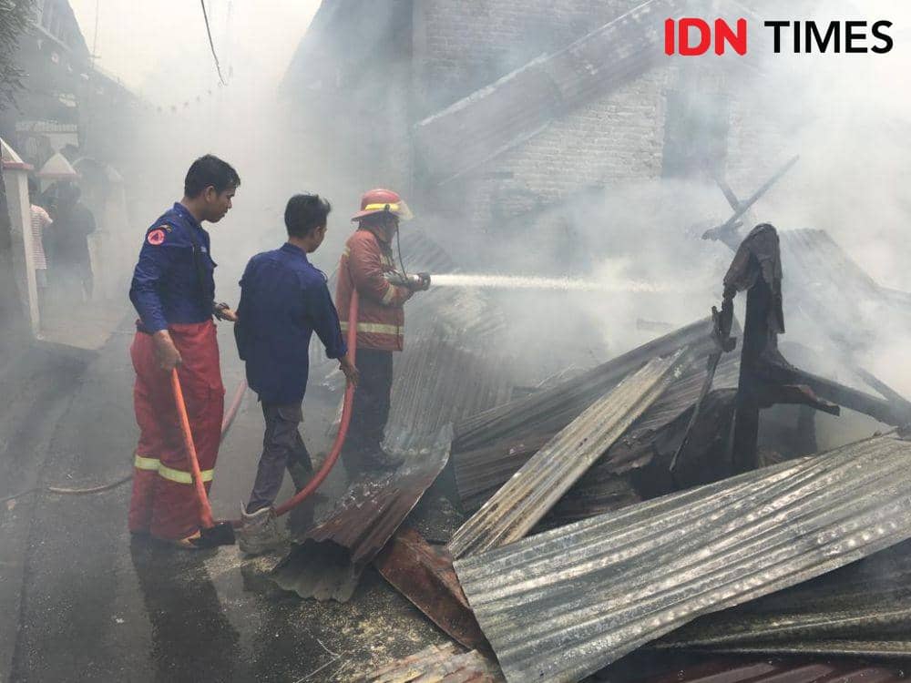 4 Rumah Hangus Terbakar di Binjai, 7 Keluarga Hilang Tempat Tinggal