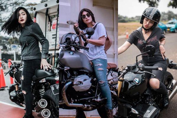 8 Gaya OOTD Nabila Putri Saat Naik Motor Gede, Maskulin Banget!