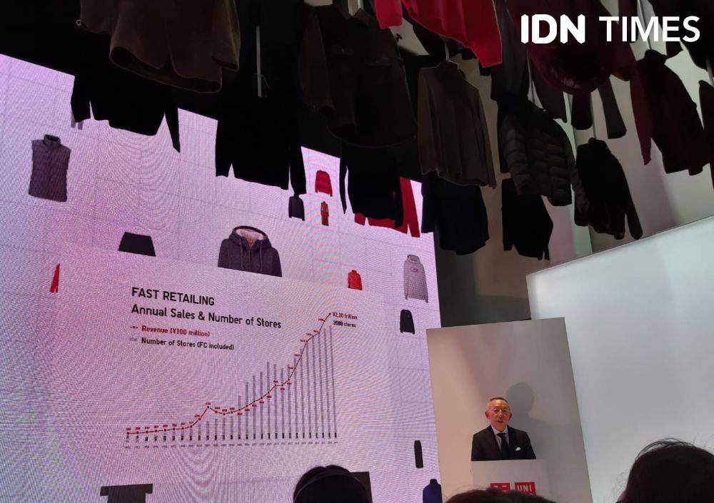 Founder dan Chairman Uniqlo, sekaligus President & CEO Fast Retailing Tadashi Yanai di LifeWear Day 2019: “The Art and Science of LifeWear: New Form Follows Function” IDN Times/Anata)