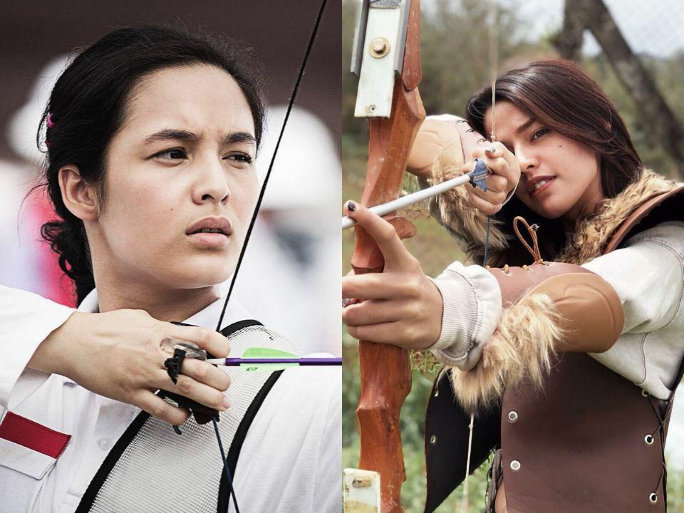 10 Gaya Selebriti Tanah Air Saat Olahraga Memanah, Penuh Konsentrasi!