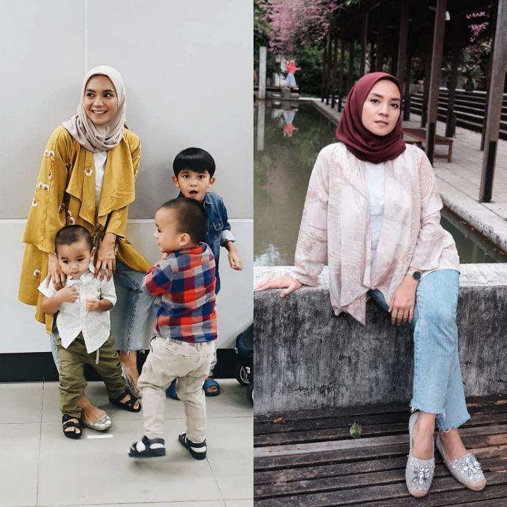 8 Tips Gaya Enno Lerian Momong Anak, Cocok buat Mama Muda Berhijab