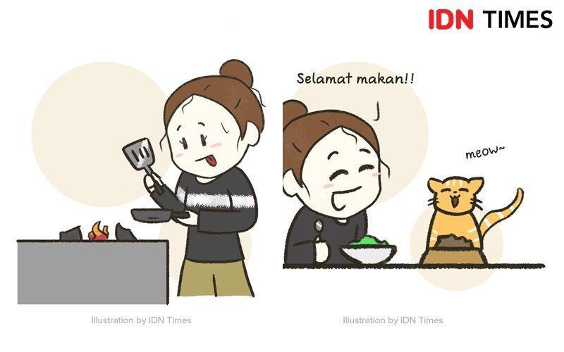 Ilustrasi yang Menggambarkan Ketangguhan Cewek Single Sehari-hari