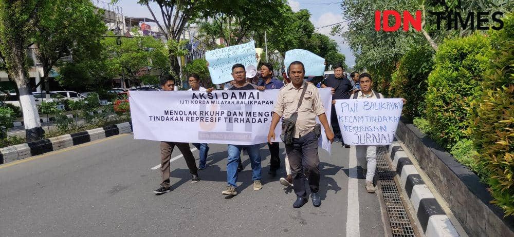 Demo Jurnalis di Balikpapan, Tolak Kekerasan dan RKUHP