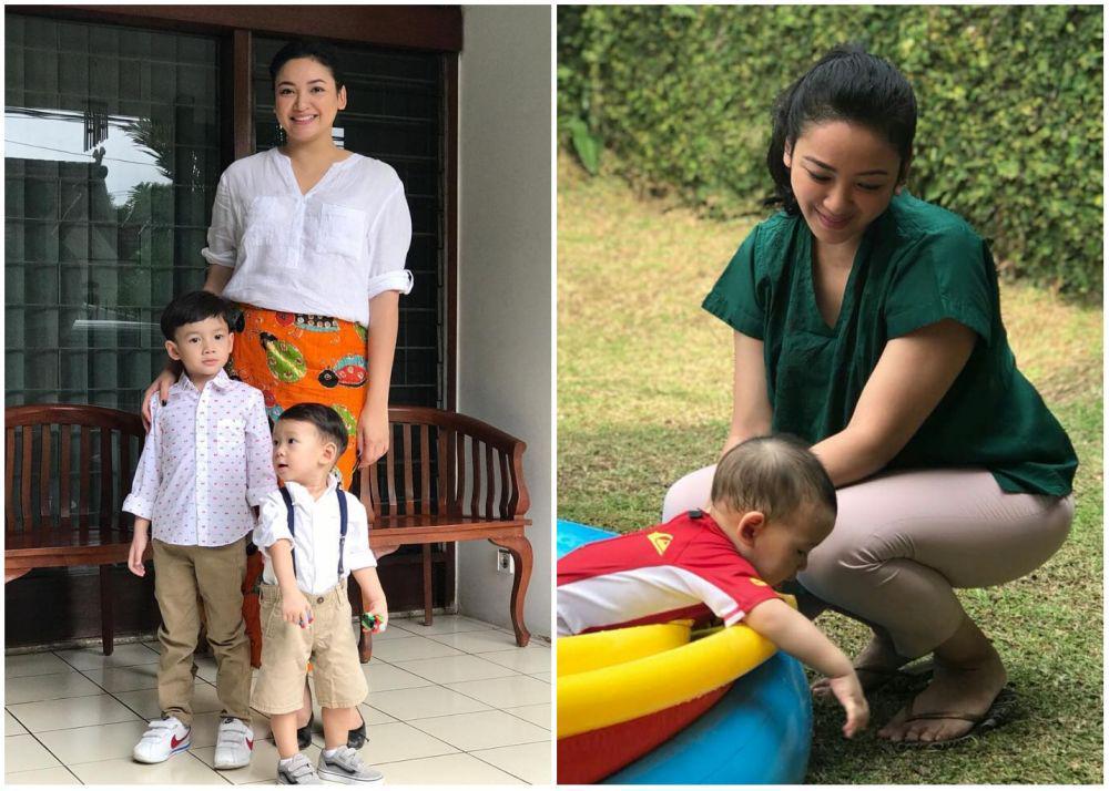 Intip 10 Potret Memikat Agni Pratistha Momong Anak, Mommy Goals!