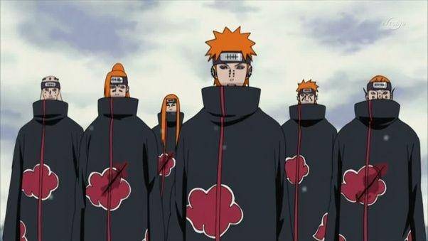 Enam tubuh Pain. (Dok. Pierrot/Naruto Shippuden)