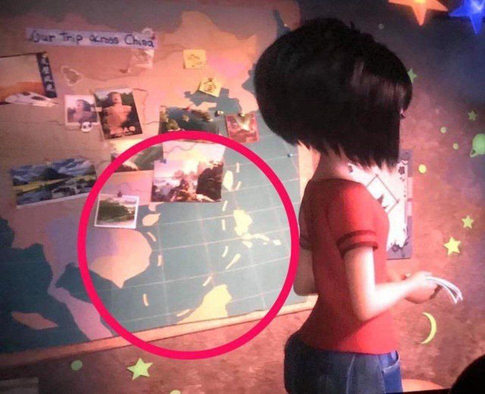 Peta Laut Cina Selatan yang digambarkan di film Abominable. DreamWorks Studio
