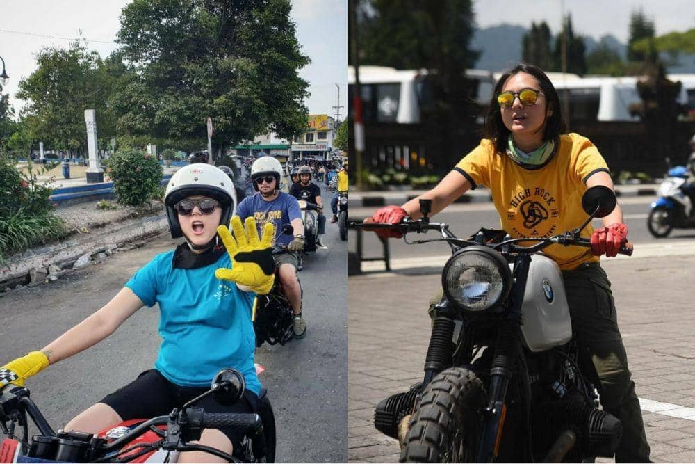 10 Potret Kece Poppy Sovia, Mama Gaul yang Hobi Touring Pakai Motor