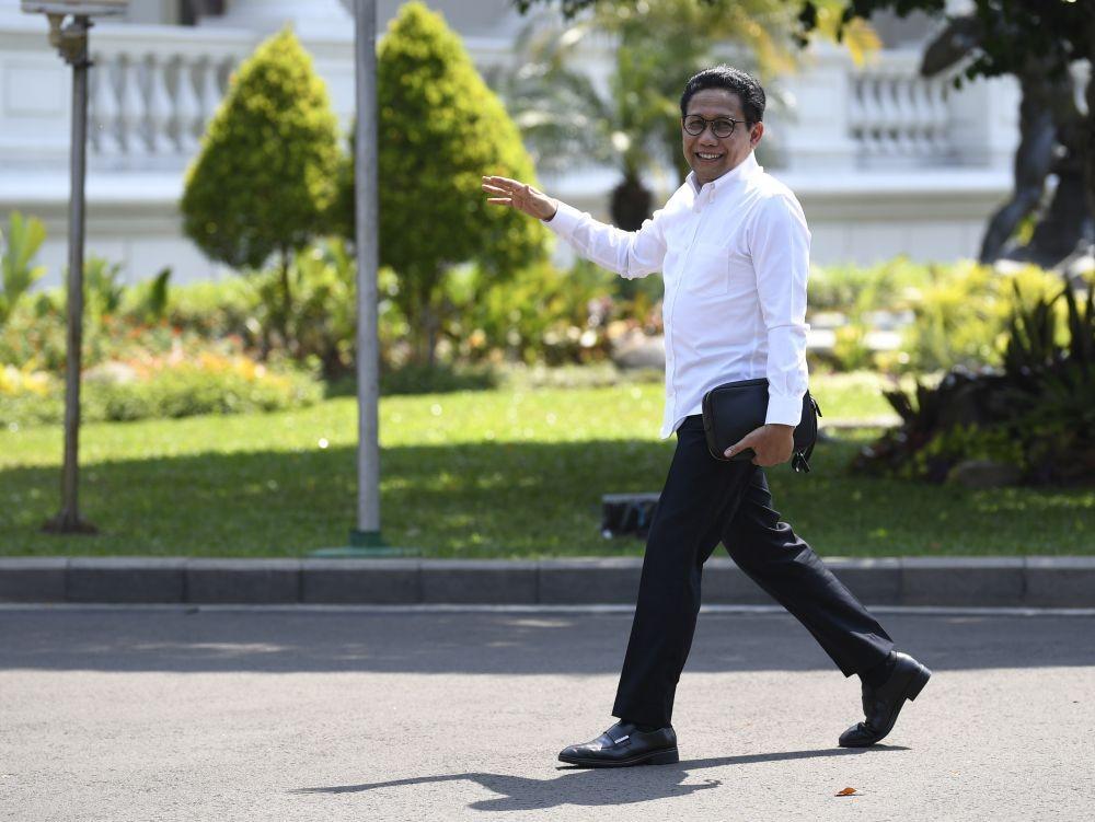 Politikus PKB Abdul Halim Iskandar tiba di Kompleks Istana Kepresidenan di Jakarta, Selasa (22/10/2019). ANTARA FOTO/Puspa Perwitasari/foc.