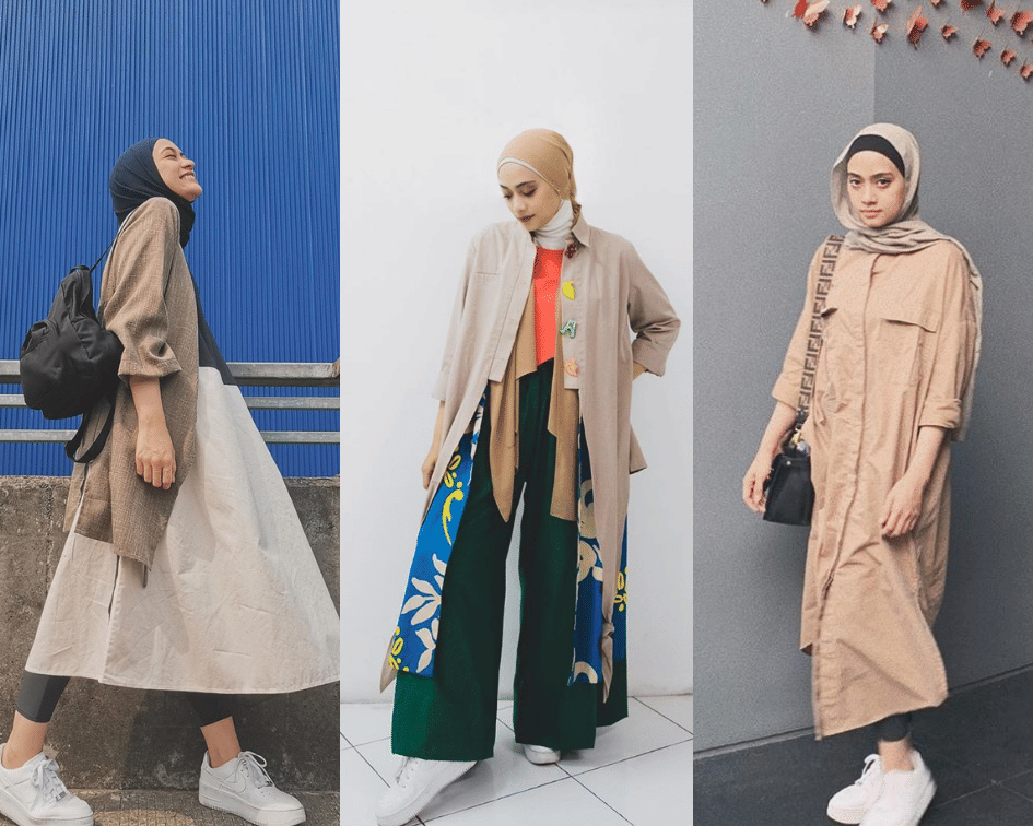 Gaya Sporty Hijab ala Ayudia Bing Slamet, Dominasi Sneakers Putih