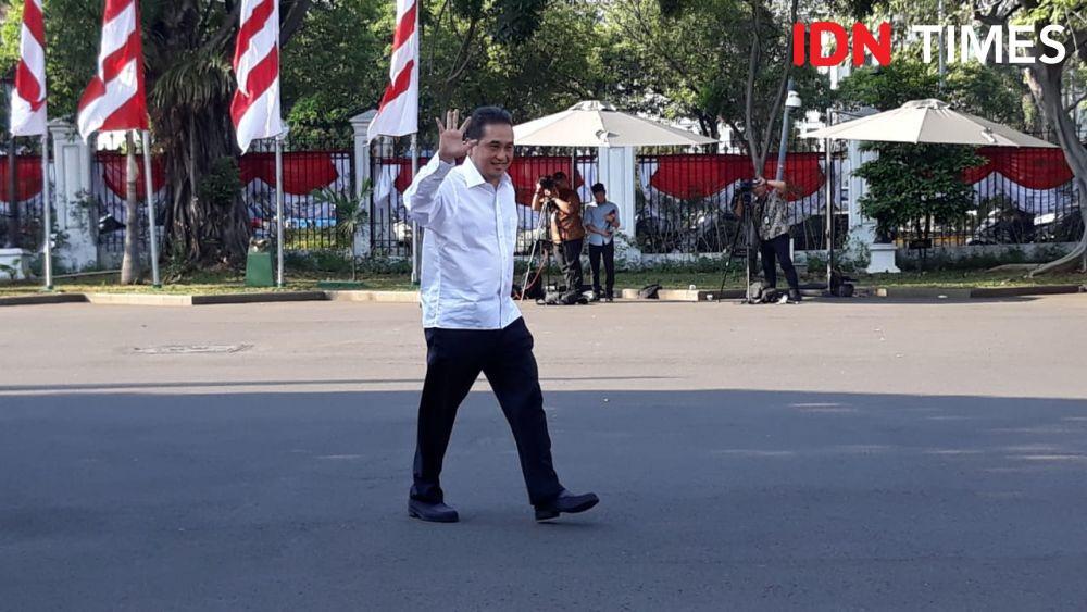 Ketua Ikatan Anggar Agus Suparmanto Tiba di Istana Sore Ini