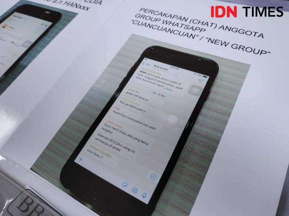 Screenshoot percakapan WhatsApp Group komplotan penipu marketplace. IDN Times/Fitria Madia.
