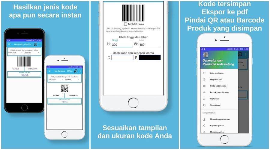ilustrasi aplikasi Barcode Generator and Scanner – Offline (play.google.com/Baros Software Ltd)