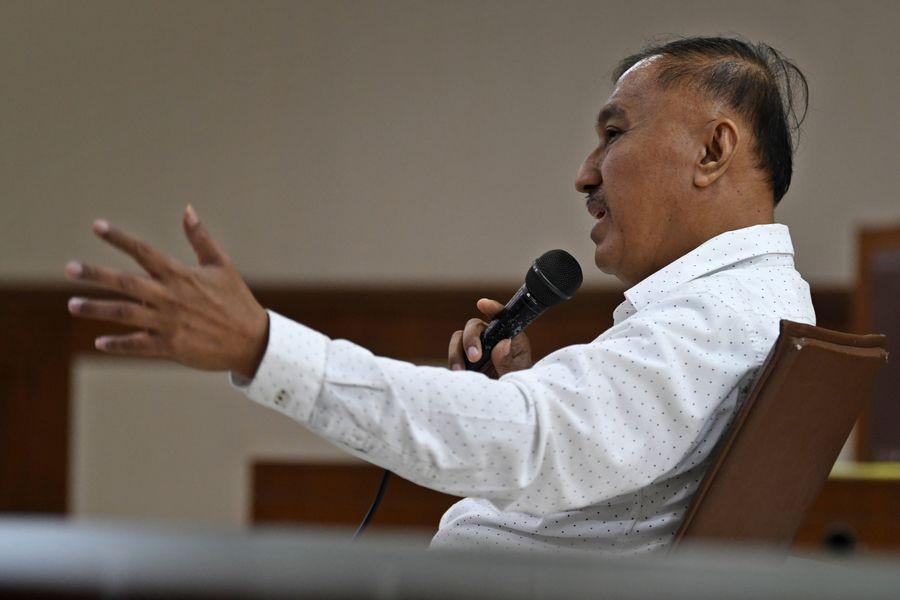 (Terdakwa Markus Nari) ANTARA FOTO/Aditya Pradana Putra