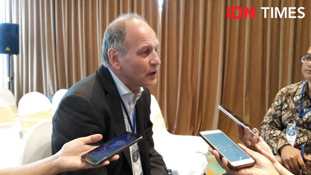 Charles-Michel Geurts, Wakil Delegation Uni Eropa untuk Indonesia dan Brunei Darussalam pada Press Briefing di ERD 2019. 20 Oktober 2019. IDN Times/Fajar Laksmita