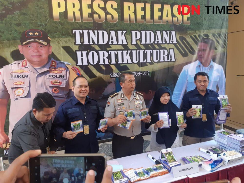 Polda Jatim Tangkap 2 Penjual Benih Pertanian Ilegal Beromzet Miliaran