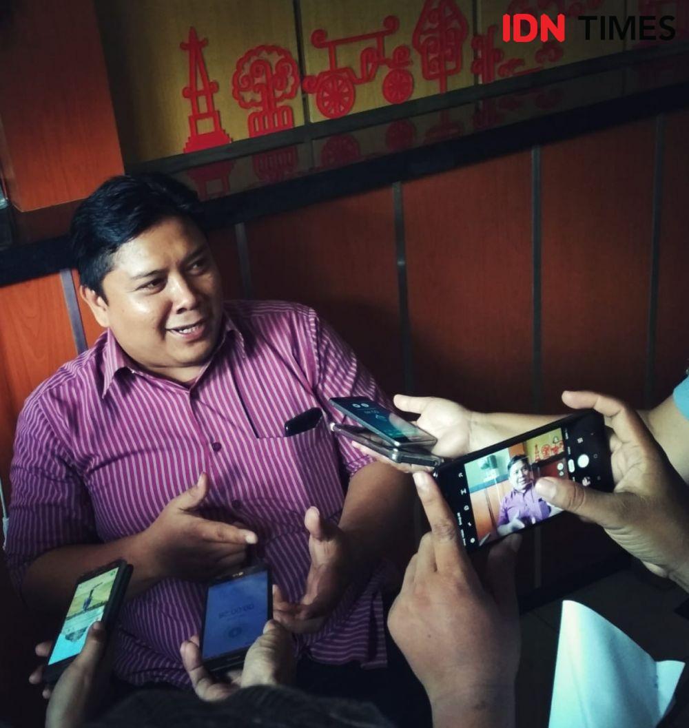 Ketua Umum Pegiat Komunitas Yogya 1945, Eko Isdiyanto di Kompleks Kepatihan. IDN Times/febriana sinta