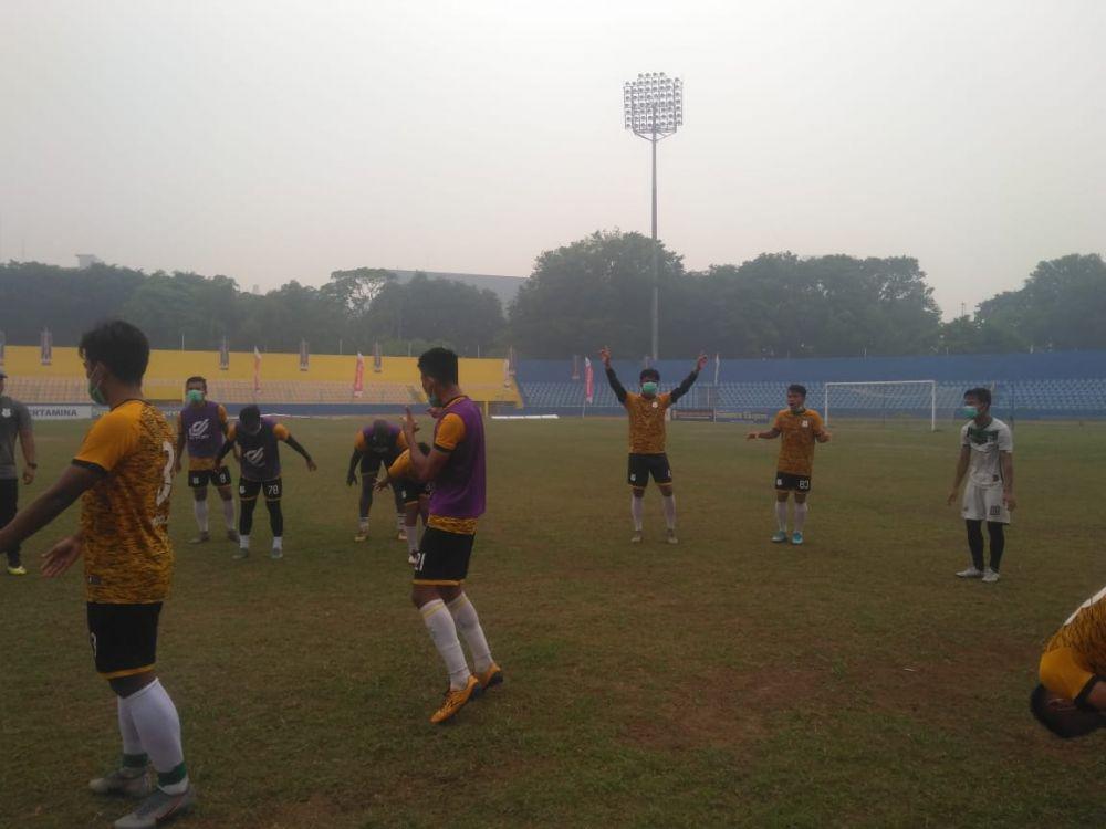 Ilustrasi latihan di Stadion Bumi Sriwijaya Palembang (IDN Times/Istimewa)
