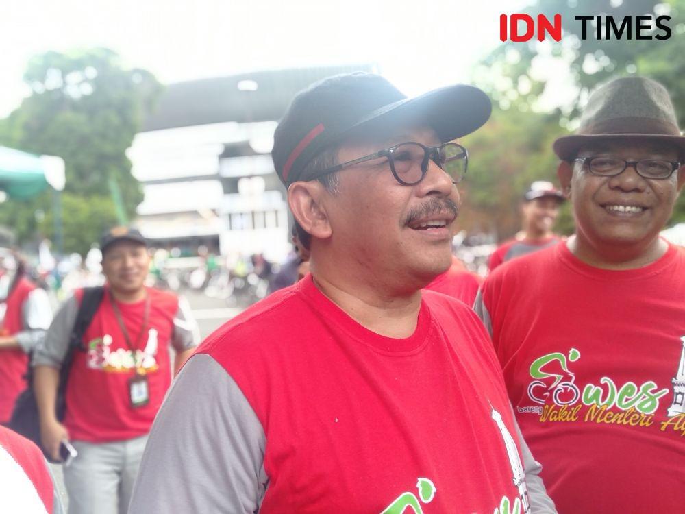 Wamenag Zainut Tauhid gowes keliling Jogja bersama guru madrasah. IDN Times/Daruwaskita