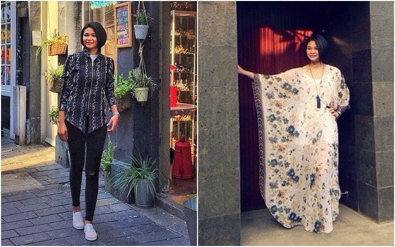 7 Style Kartika Sary yang Memesona, Monokrom sampai Kaftan