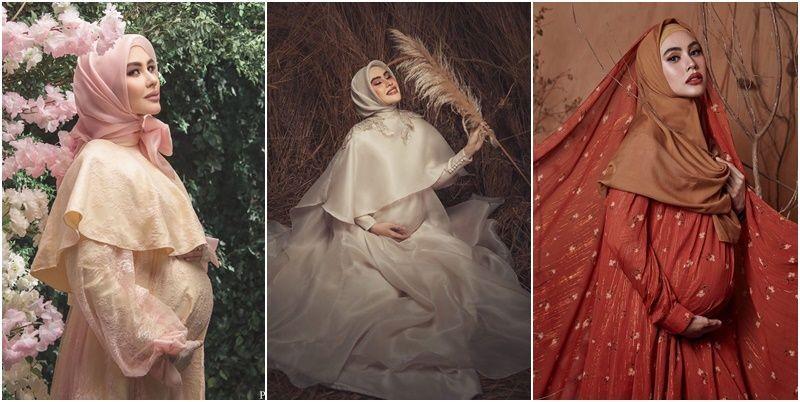 Maternity Shoot dengan Hijab ala Kartika Putri, Auranya Keibuan Banget
