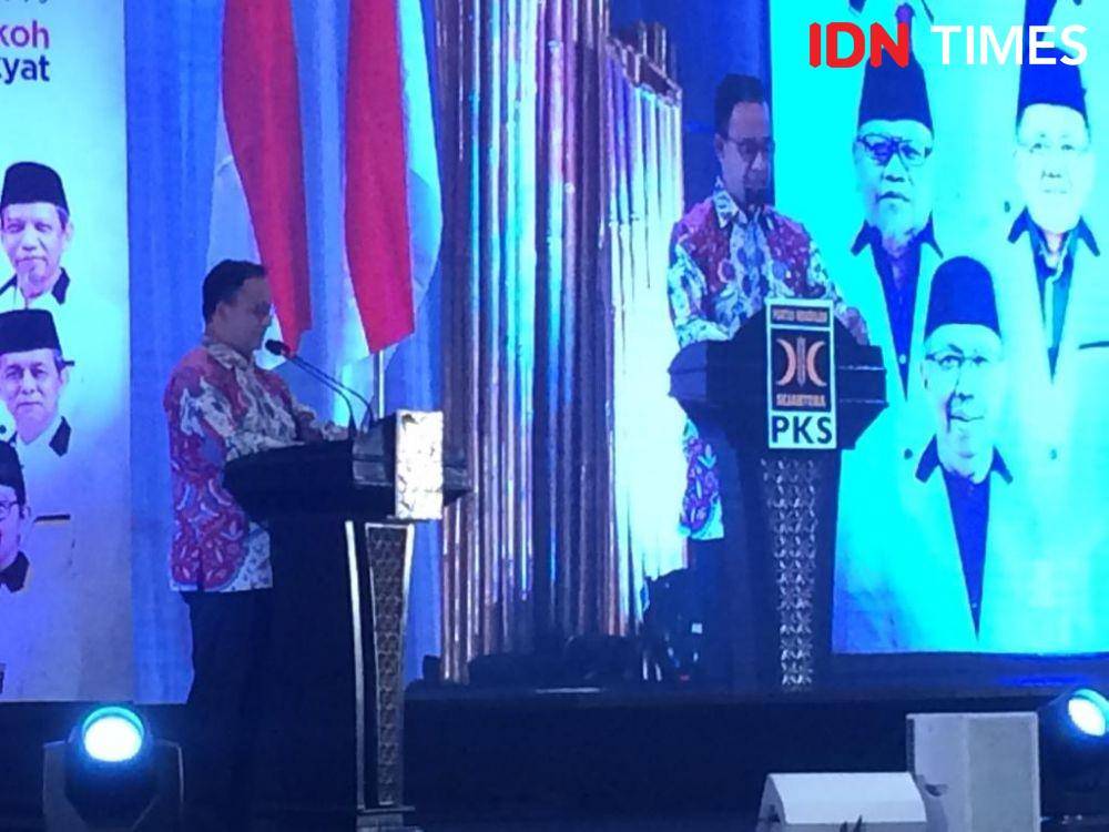 (Anies Baswedan di acara Rakornas PKS, Hotel Bidakara, Kamis (14/11)) IDN Times / Irfan Fathurohman