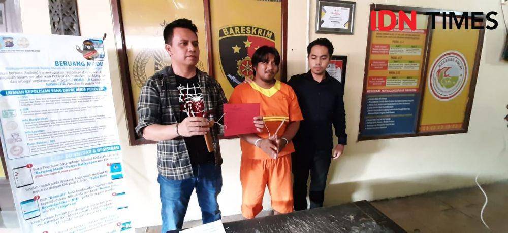 Jajaran Polresta Balikpapan menggelar konferensi pers kasus penganiayaan yang dilakukan Iwan Baso (38), Kamis (14/11). IDN Times/Surya Aditya