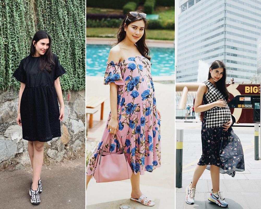 OOTD Maternity Style Syahnaz Sadiqah, Semakin Modis Jelang Persalinan