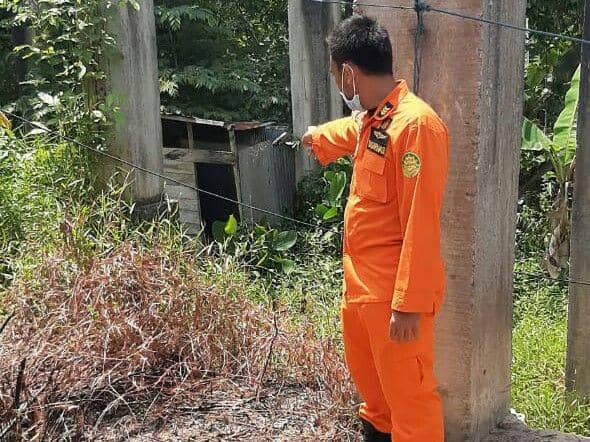 Di toilet eks SPBU, Jalan Syarifudin Yoes, Kelurahan Gunung Bahagia, Balikpapan Selatan, ini Mohammad Tohari ditemukan jadi bangkai. Sumber: Basarnas Balikpapan